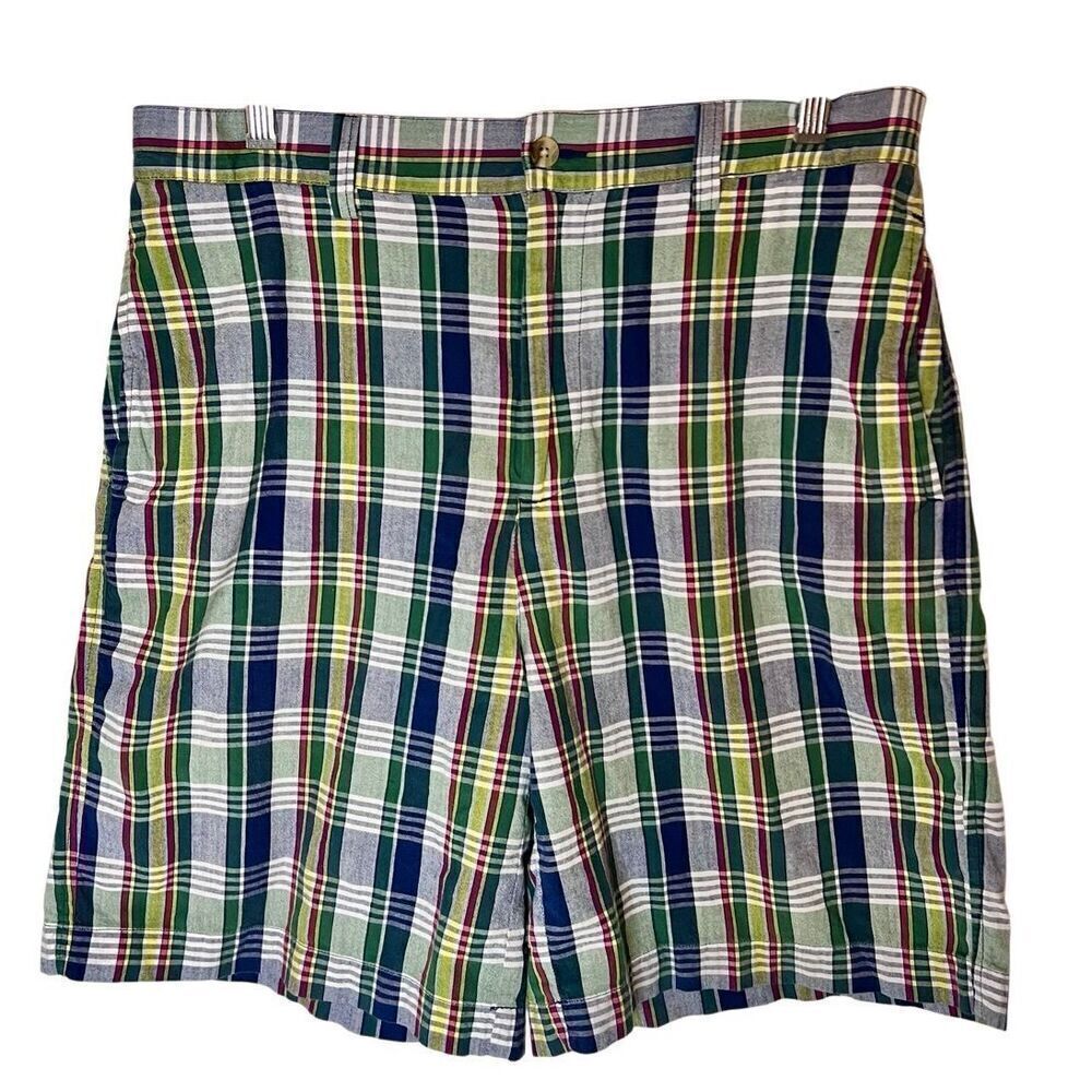 Charleston Twills Men’s Madras Plaid Short Size 32